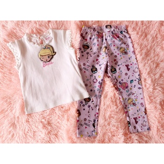 ชุดเซ็ท Barbie baby Size S เสื้อ-กางเกง Laugh by Cha-Lom มือสอง เหมือนใหม่ สภาพ95% ไม่มีตำหนิ รูปถ่ายจากสินค้าจริง