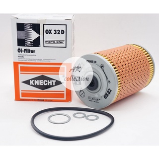 Benz กรองน้ำมันเครื่อง oil filter KNECHT OX 32D เครื่อง ทวิน M110 รุ่น W123 280E M116 W126 500SEL   OX 32D