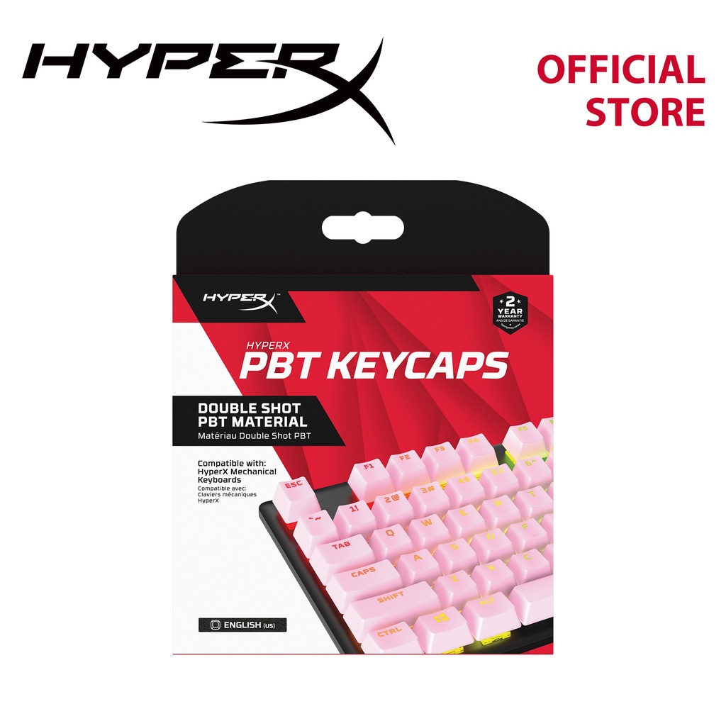 [US Layout] HyperX PBT Keycaps - Full Key Set Pink (519T9AA#ABA ...