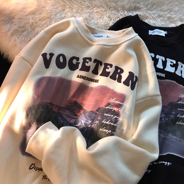 เสื้อกันหนาว-คอกลม-แขนยาว-ทรงหลวม-สไตล์เกาหลี-พลัสไซซ์-สําหรับผู้หญิง