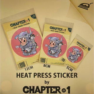 สติกเกอร์รีดร้อน ลาย ลิงซามูไร ขนาด 5 ,8 , 12 ซม. / Monke Samurai Heat Press Sticker 5, 8, 12 cms