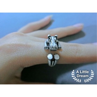 Hippo ring. แหวนน้องฮิปโปโปเตมัสเกาะนิ้ว