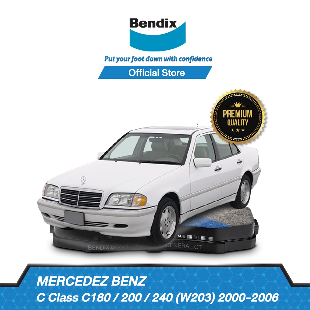 bendix-ผ้าเบรค-benz-w203-c180-200-240-ปี-2000-06-ดิสเบรคหน้า-ดิสเบรคหลัง-db1921-db1418