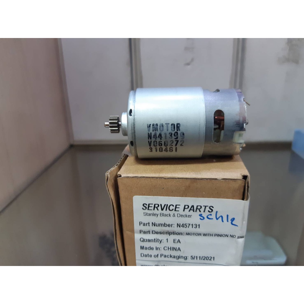 stanley-motor-dc-12v-model-sch-12-part-no-n457131-อะไหล่-มอเตอร์-พร้อมเฟือง-สว่านไร้สาย-รุ่น-sch-12-ยี่ห้อ-สแตนเลย์