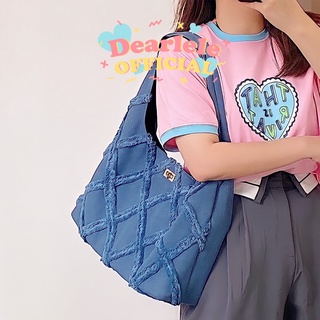 [ ทักแชทสอบถามสต๊อคก่อนกดสั่งซื้อ! ] — * Viva bag 🫐 กระเป๋าผ้ายีนส์ดีไซน์เก๋ ใบใหญ่ใส่คอม/ipad เอกสาร