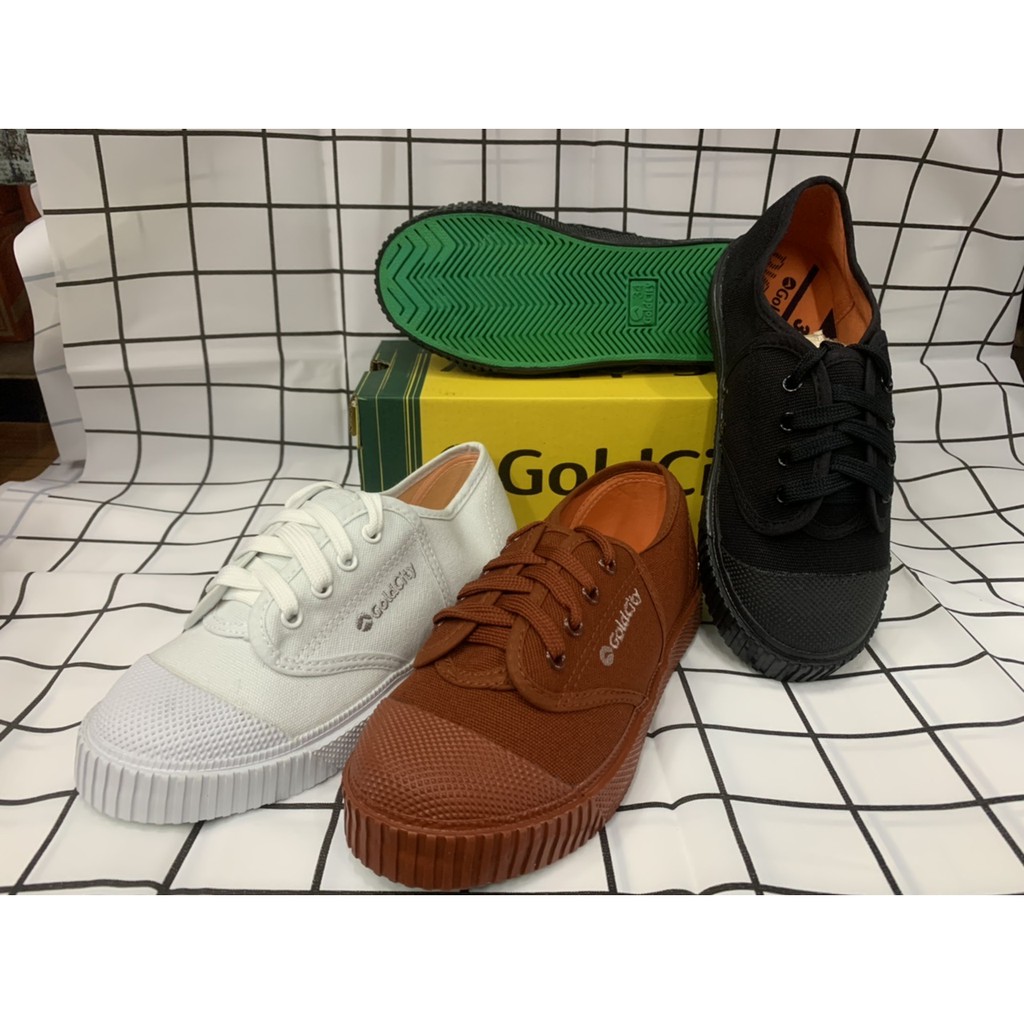 ภาพหน้าปกสินค้ารองเท้าผ้าใบนักเรียนโกลซิตี้(Gold city) 205s พื้นเขียว ยางพารา3ชั้น รองเท้าผ้าใบแบบผูกเชือก โกลด์ซิตี้ รองเท้านีเรียัก จากร้าน dowsawon บน Shopee