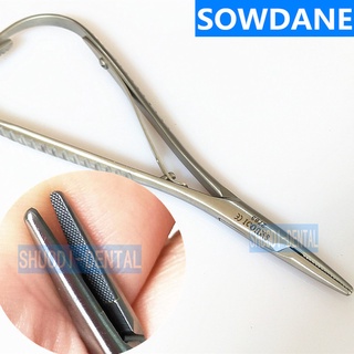 Serrated tip Dental Orthodontic Mathieu Needle Holder Plier 14cm Short Type, Medium Width Beak Instrument Dental Surgica