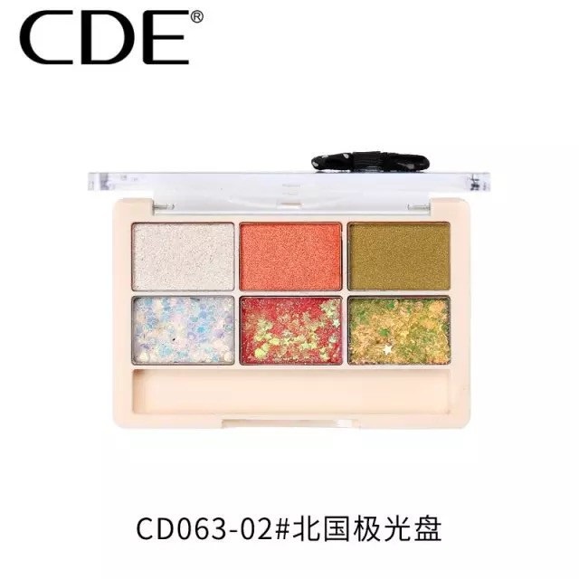 อายแชโดว์กากเพชร-cde-ซีดีอี-starlight-6-color-eyeshadow-cd063