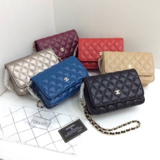 💝ellapupe shop💝👜Chanel woc สีสะพาย พรีเมี่ยม สุดหรู 8” 166