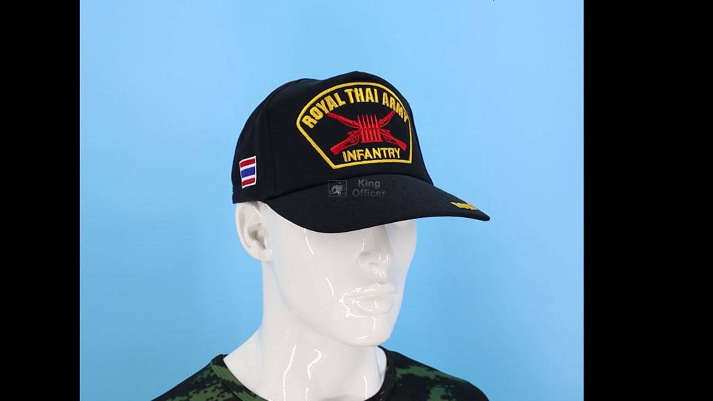 ค่าส่งถูกที่สุด-หมวก-ทหารราบ-infantry-สีดำ-หมวกแก๊ป-เหล่าราบ-กองทัพบก-ทบ