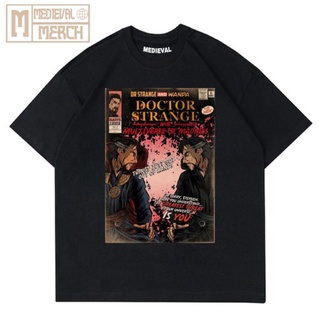 เสื้อยืด พิมพ์ลายการ์ตูน DOCTOR STRANGE DR COMIC MARVEL SPIDERMAN WANDAVISION สีดํา สําหรับผู้ชาย และผู้หญิง