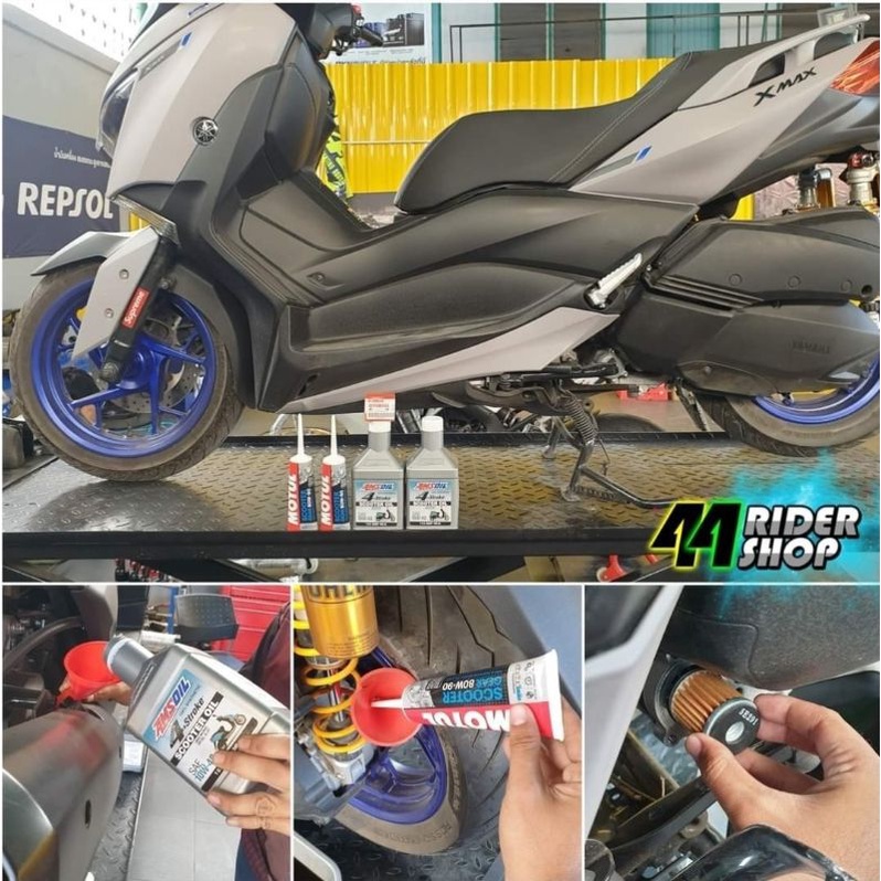 น้ำมันเครื่องสกูดเตออร์-xmax-forza-pcx-aerox-adv-nmax-amsoil-10w40-scooter