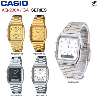 สินค้า CASIO นาฬิกาข้อมือ รุ่น AQ-230A, AQ-230GA AQ-230GA-9B AQ-230GA-9D รับประกันCMG1ปี บอกวันและวันที่