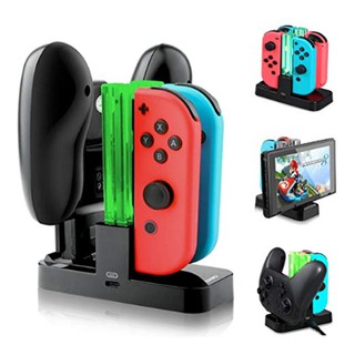 สินค้า แท่นชาร์จจอย Nintendo Switch ชาร์จ Joy Pro, Joy Con และ ตัวเครื่อง ยี่ห้อ Dobe (แท้)