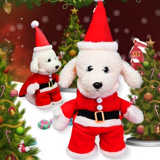 ชุดแฟนซีน้องหมา ซานต้าครอส 2 ขา สีแดง สุดน่ารัก พร้อมส่ง