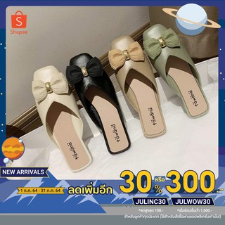 [ลด30% โค้ด JULINC30] รองเท้าผู้หญิง แฟชั่นใหม่ รองเท้าเปิดส้น แบบหนังเจลลี่ PVC3 มี4สี ของพร้อมส่ง