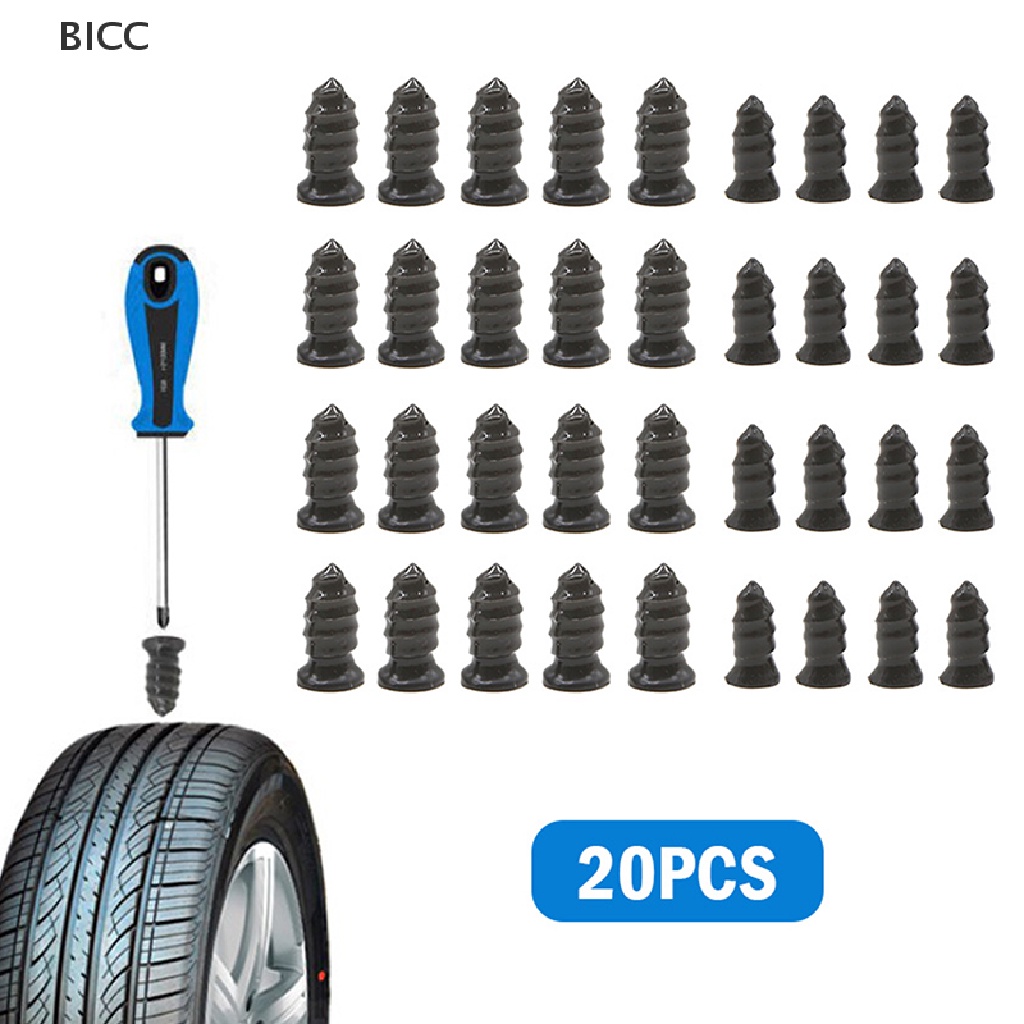 ภาพหน้าปกสินค้าBI 20pcs Vacuum Tyre Repair Nail Car Scooter Bike Universal Tubeless Rubber Nails CC