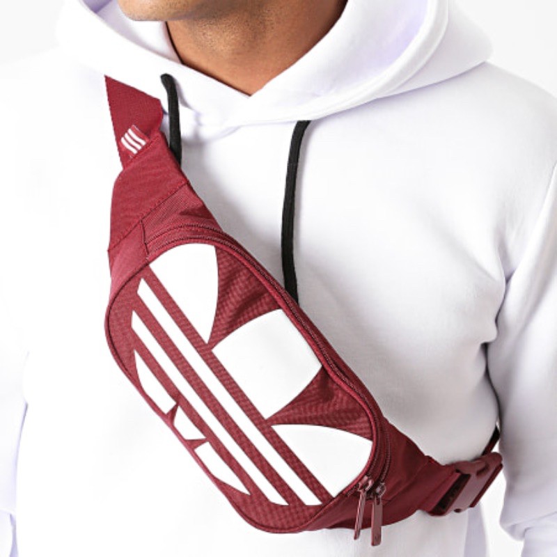 แท้-กระเป๋าคาดอก-คาดเอว-adidas-essential-waist-collegiate-gk0055-burgundy