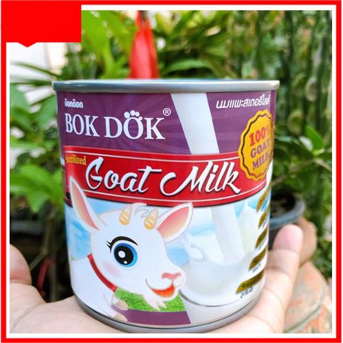 bok-dok-นมแพะสเตอริไลส์-ผลิตจากนมแพะสดแท้-100-มีคุณค่าทางโภชนาการและแคลเซียมสูง-400มล-จำนวน2-กระป๊อง
