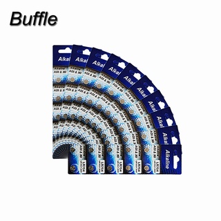 Buffle 100pcs/10packs AG5 393A LR754 15 193 LR48 D309 399 1.55V Button Cell Coin Batteries