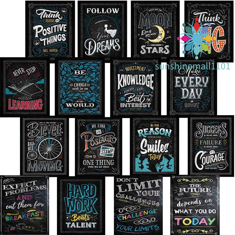 Motivational Classroom Wall Posters Inspirational Quotes for Students ...