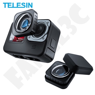 TELESIN เลนส์ Mod สำหรับ GoPro Hero 12 11 Anti Shake Aluminium Alloy เลนส์กันน้ำสำหรับ GoPro 10 Gopro 9 เลนส์มุมกว้างพิเศษ 155 องศาสำหรับ Gopro 12อุปกรณ์เสริม