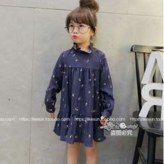 พร้อมส่งชุดเด็ก เดรสแขนยาวสไตล์มินิมอล