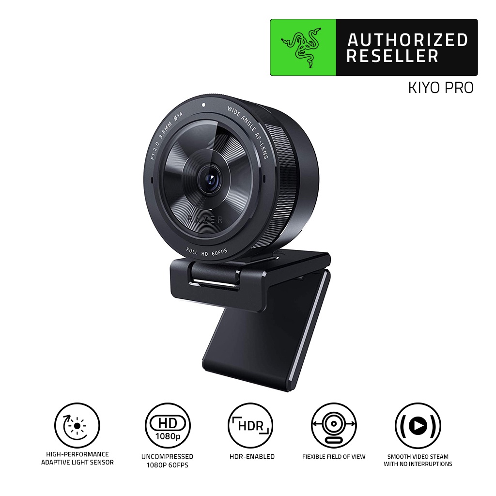 ภาพหน้าปกสินค้าRazer Kiyo Pro Streaming Webcam 1080p/60FPS Light Sensor HDR-Enabled&Wide-Angle Lens Adjustable FOV USB 3.0 (เว็บแคม)