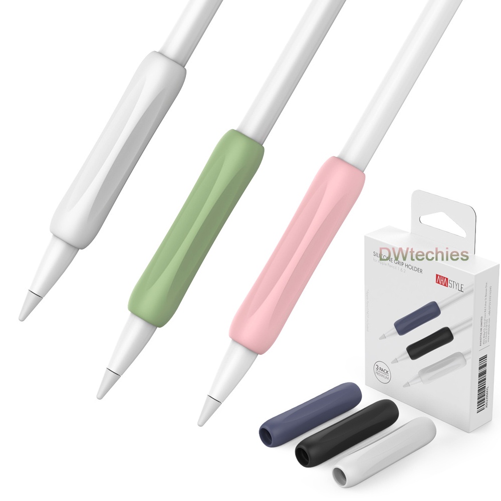 3-แพ็ค-ปลอกซิลิโคน-ออกแบบตามสรีรศาสตร์-pencil-1st-2nd-generation-pencil-grip-holder-silicone-pencil-case