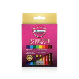 ดินสอสีมาสเตอร์อาร์ต แท่งสั้น 12 สี พร้อมกบเหลาดินสอ