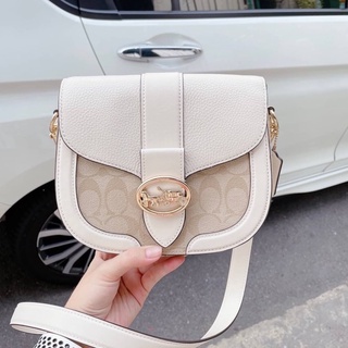 GEORGIE SADDLE BAG IN SIGNATURE CANVAS (COACH C2806)