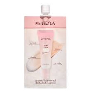 Merrezca Dewy Skin Makeup Base SPF50/PA++เมอร์เรซกาดิวอี้สกินเมคอัพเบสเอสพีเอฟ50/พีเอ++ แบบซองขนาด 5มล.