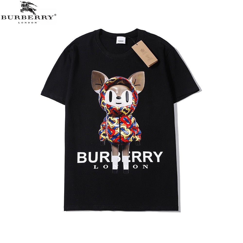 เสื้อยืดพรีเมี่ยม-พิมพ์ลาย-burberry-lady-นําเข้าจากฮ่องกง-สําหรับผู้หญิง