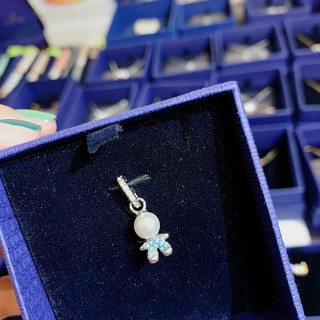 จี้ สร้อยคอ สร้อยแขน swarovski แท้ 100% Swarovski Remix Collection Boy Charm Aqua, Rhodium plated