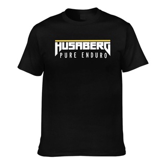 เสื้อวินเทจชาย - Husaberg โลโก้เสื้อยืดแขนสั้นผู้ชาย