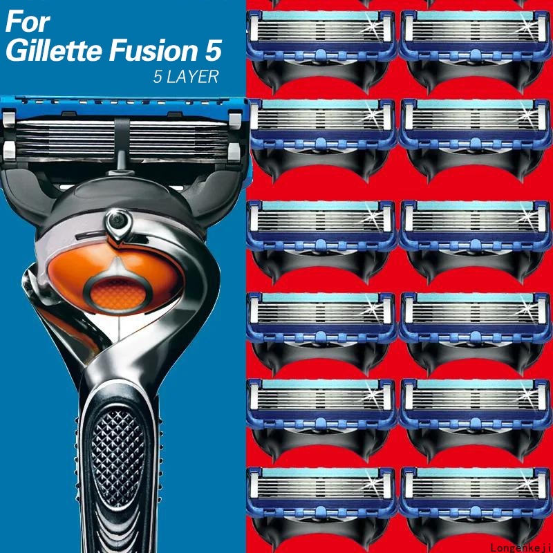 ภาพหน้าปกสินค้าใบมีดโกนหนวด 5 ชั้น สําหรับ Gillette Blades ProGlide G5 Fusion 5