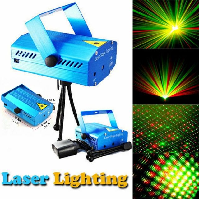 ภาพหน้าปกสินค้าเครื่องฉายไฟเวทีแสงเลเซอร์ mini laser stage lighting projector