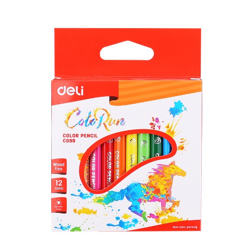 deli-c09900-ดินสอสีไม้-12-สี-ดินสอสี-แท่งสั้น-12-แท่ง