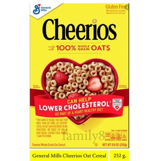 General Mills Cheerios Oat Cereal🥣 เซียริโอส์ โทสเด็ด โฮล เกรน โอ๊ต ซีเรียลธัญพืช🥣 252 G