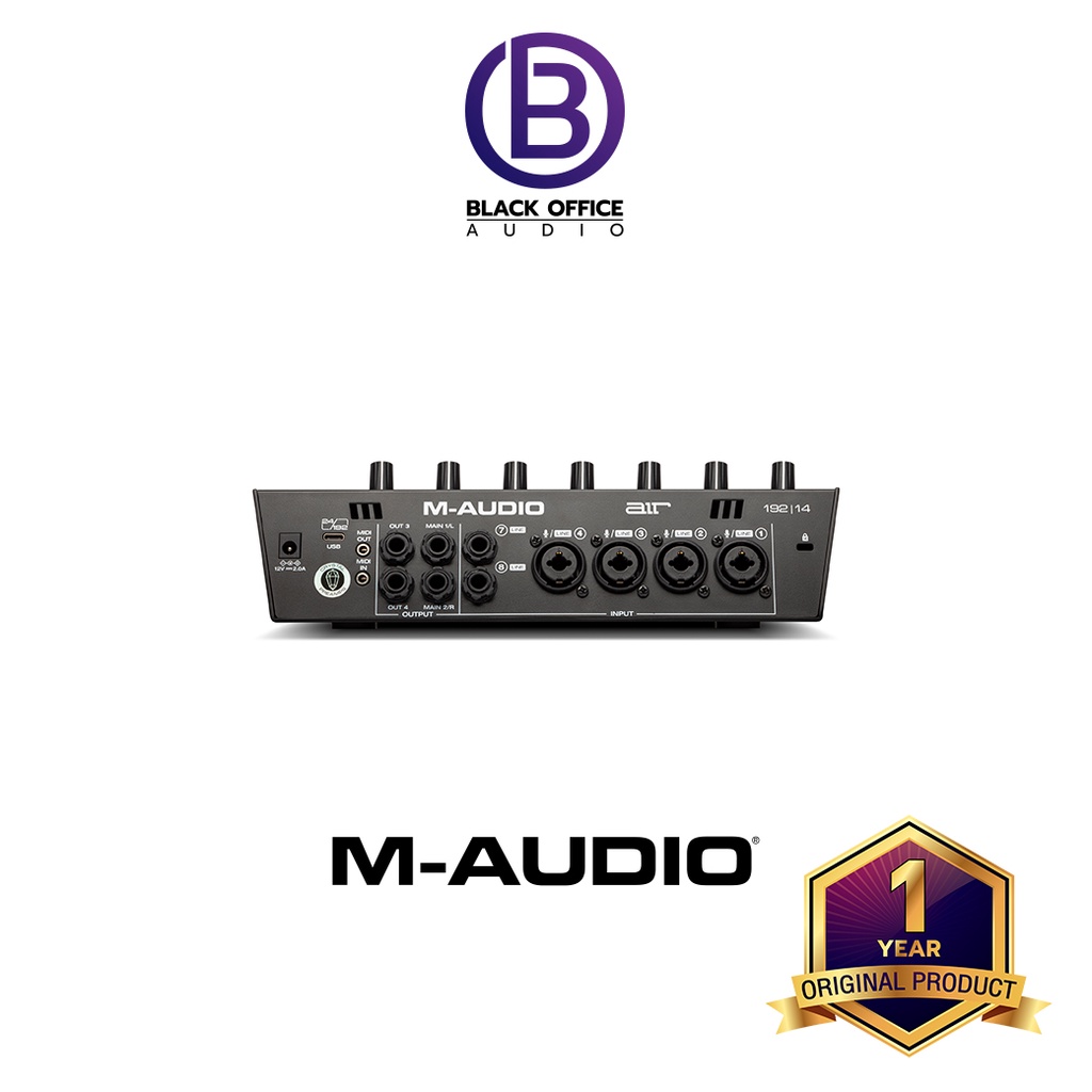 m-audio-air-192-14-ออดิโออินเตอร์เฟส-บันทึกเสียง-ทำเพลง-usb-audio-interface-blackofficeaudio