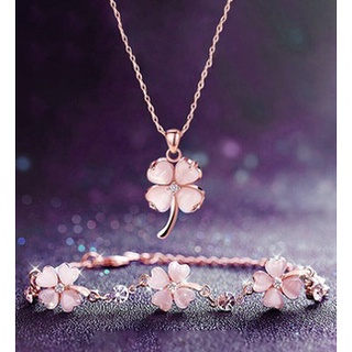 Four-leaf clover sterling silver necklace female summer light luxury niche high-end design sense 2022 new clavicle chain