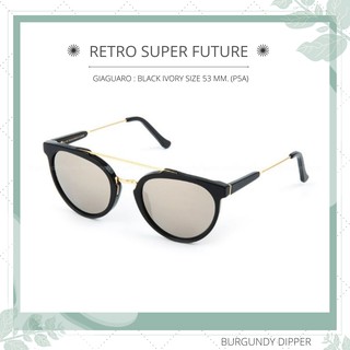 แว่นกันแดด SUPER รุ่น GIAGUARO : BLACK IVORY SIZE 53 MM. (P5A)