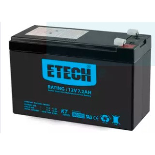 Etech Battery UPS แบตเตอรี่ยูพีเอส 12V. 7.2AH