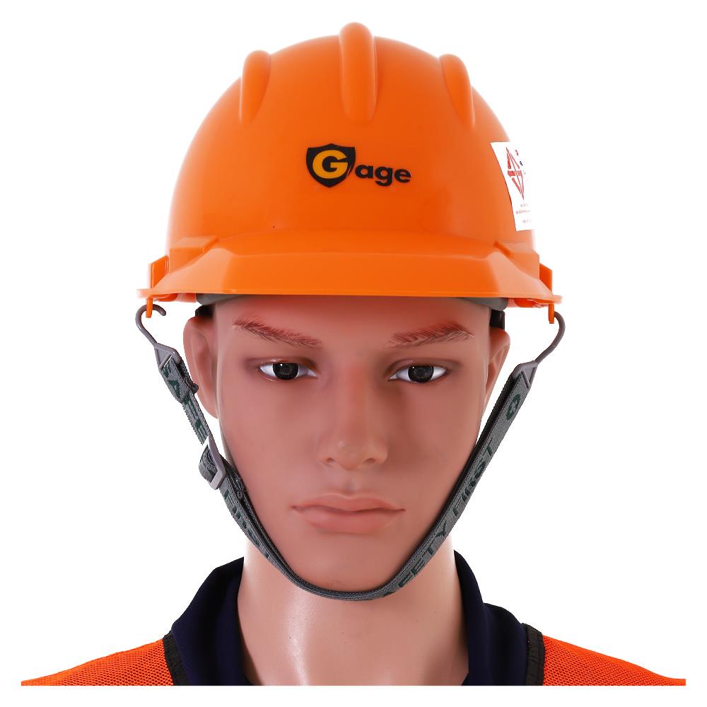 หมวกนิรภัย-gage-hdpe-สีส้ม-อุปกรณ์นิรภัยส่วนบุคคล-safety-helmet-gage-hdpe-orange