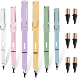 ปากกาดินสอ ไร้หมึก อเนกประสงค์ เป็นมิตรกับสิ่งแวดล้อม แบบเปลี่ยน สําหรับเขียนสเก็ตช์ภาพ เครื่องเขียน สุ่มสี