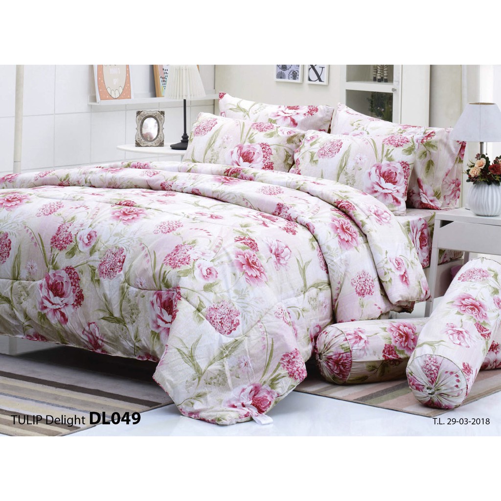 dl049-ผ้าปูที่นอน-พิมพ์ลาย-tulip-delight
