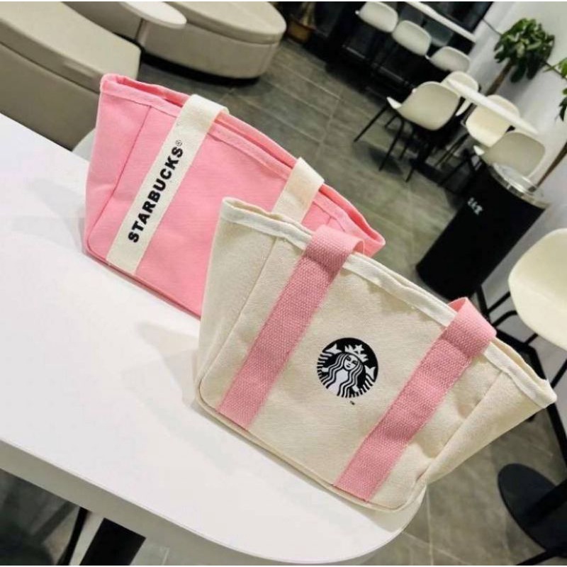 พร้อมส่ง-ถูกที่สุด-กระเป๋า-starbuckss-pink