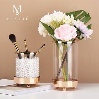 ภาพหน้าปกสินค้าแจกัน เบแร็กนา Test Tube Vase Planter,Nordic Modern Shaped Metal Rack Stand Glass Vases Crystal Clear Flower Vase Decora ที่เกี่ยวข้อง