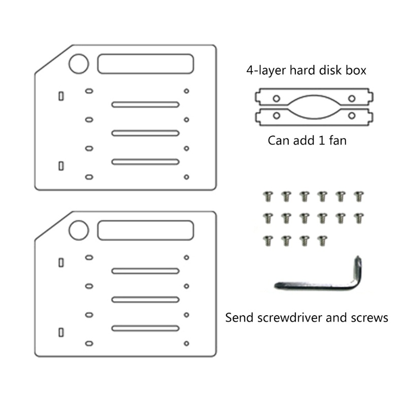 ภาพสินค้าIOR 3.5 In DIY Acrylic Hard Disk Bracket Bay Desktop Computer External Hard Drive Shelf Rack HDD Storage Box Organizer Case จากร้าน iorsoul.th บน Shopee ภาพที่ 3