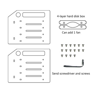ภาพขนาดย่อของภาพหน้าปกสินค้าIOR 3.5 In DIY Acrylic Hard Disk Bracket Bay Desktop Computer External Hard Drive Shelf Rack HDD Storage Box Organizer Case จากร้าน iorsoul.th บน Shopee ภาพที่ 3